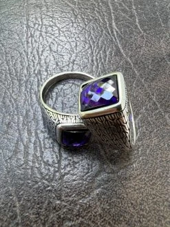 Men Real 925 Sterling Silver Simulated Purple Amethyst Gem Stone Pinky Ring Iced 17 Men Real 925 Sterling Silver Simulated Purple Amethyst Gem Stone Pinky Ring Iced -Harlem Bling Shop harlembling men real 925 sterling silver simulated purple amethyst gem stone pinky ring iced 01715.1664301430