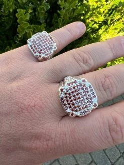 Men Real Solid 925 Sterling Silver Iced Red Ruby Ring HipHop Pinky Or Any Finger -Harlem Bling Shop harlembling men real solid 925 sterling silver iced red ruby ring hiphop pinky or any finger 51269.1664357454