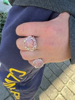 Men Real Solid 925 Sterling Silver Iced Red Ruby Ring HipHop Pinky Or Any Finger -Harlem Bling Shop harlembling men real solid 925 sterling silver iced red ruby ring hiphop pinky or any finger 67842.1664362234