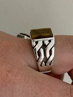 Men Real Solid 925 Sterling Silver Tiger's Eye Ring Size 7-13 Pinky Oxidized 18 Men Real Solid 925 Sterling Silver Tiger's Eye Ring Size 7-13 Pinky Oxidized -Harlem Bling Shop harlembling men real solid 925 sterling silver tigers eye ring size 7 13 pinky oxidized 57148.1664376054