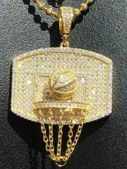 Men Solid 925 Silver Basketball W. Hoop Diamond Pendant W. Chain 14k Gold ICED 21 Men Solid 925 Silver Basketball W. Hoop Diamond Pendant W. Chain 14k Gold ICED -Harlem Bling Shop harlembling men solid 925 silver basketball w hoop diamond pendant w chain 14k gold iced 33913.1664375639
