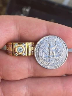 Mens 14k Gold 925 Sterling Silver Diamond Cut Wedding Band Ring Pinky Solitaire -Harlem Bling Shop harlembling mens 14k gold 925 sterling silver diamond cut wedding band ring pinky solitaire 30164.1664373254