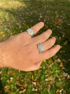 Men's 14k Gold & Real 925 Silver Iced Diamond Solitaire Pinky Compass Star Ring -Harlem Bling Shop harlembling mens 14k gold and real 925 silver iced diamond solitaire pinky compass star ring 51510.1664360518