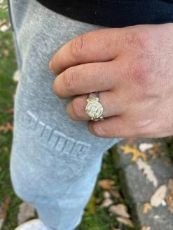 Men's 14k Gold & Real 925 Silver Iced Diamond Solitaire Pinky Compass Star Ring -Harlem Bling Shop harlembling mens 14k gold and real 925 silver iced diamond solitaire pinky compass star ring 67554.1664359870