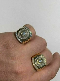 Men's 14k Gold & Real Solid 925 Silver Big Diamond RING Iced Icy Large Pinky 23 Men's 14k Gold & Real Solid 925 Silver Big Diamond RING Iced Icy Large Pinky -Harlem Bling Shop harlembling mens 14k gold and real solid 925 silver big diamond ring iced icy large pinky 91108.1664396043