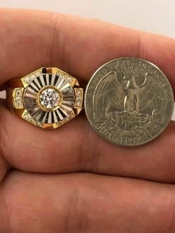 Men's 14k Gold & Real Solid 925 Silver Diamond RING Iced Icy Pinky Solitaire 19 Men's 14k Gold & Real Solid 925 Silver Diamond RING Iced Icy Pinky Solitaire -Harlem Bling Shop harlembling mens 14k gold and real solid 925 silver diamond ring iced icy pinky solitaire 00101.1664393522