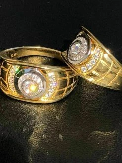 Men's 14k Gold & Real Solid 925 Silver Diamond RING Size 7 8 9 10 11 12 13 ICY -Harlem Bling Shop harlembling mens 14k gold and real solid 925 silver diamond ring size 7 8 9 10 11 12 13 icy 67622.1664399250