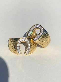 Men's 14k Gold & Real Solid 925 Silver Lucky Horseshoe Ring Size 7 8 9 10 11 12 -Harlem Bling Shop harlembling mens 14k gold and real solid 925 silver lucky horseshoe ring size 7 8 9 10 11 12 12314.1664382194
