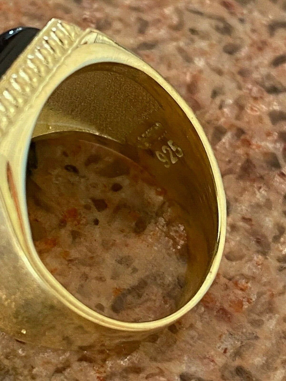 Mens 14k Gold Over Real Solid 925 Silver Black Onyx Ring Size 7 8 9 10 11 12 13 18 Mens 14k Gold Over Real Solid 925 Silver Black Onyx Ring Size 7 8 9 10 11 12 13 - Image 16