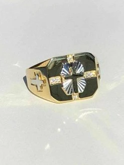 Mens 14k Gold Over Real Solid 925 Silver Cross Ring Size Pinky 7 8 9 10 11 12 13 -Harlem Bling Shop harlembling mens 14k gold over real solid 925 silver cross ring size pinky 7 8 9 10 11 12 13 63225.1664373956
