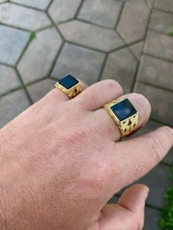 Mens 14k Gold Over Real Solid 925 Sterling Silver Black Onyx Ring Sz 7-13 Pinky 22 Mens 14k Gold Over Real Solid 925 Sterling Silver Black Onyx Ring Sz 7-13 Pinky -Harlem Bling Shop harlembling mens 14k gold over real solid 925 sterling silver black onyx ring sz 7 13 pinky 49925.1664395827