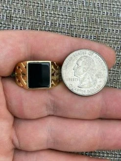 Mens 14k Gold Over Real Solid 925 Sterling Silver Black Onyx Ring Sz 7-13 Pinky 18 Mens 14k Gold Over Real Solid 925 Sterling Silver Black Onyx Ring Sz 7-13 Pinky -Harlem Bling Shop harlembling mens 14k gold over real solid 925 sterling silver black onyx ring sz 7 13 pinky 91146.1664389343