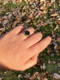 Mens 14k Gold Over Real Solid 925 Sterling Silver Black Onyx Round Signet Ring 21 Mens 14k Gold Over Real Solid 925 Sterling Silver Black Onyx Round Signet Ring -Harlem Bling Shop harlembling mens 14k gold over real solid 925 sterling silver black onyx round signet ring 15920.1665670405