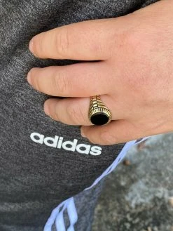 Mens 14k Gold Over Real Solid 925 Sterling Silver Black Onyx Round Signet Ring 23 Mens 14k Gold Over Real Solid 925 Sterling Silver Black Onyx Round Signet Ring -Harlem Bling Shop harlembling mens 14k gold over real solid 925 sterling silver black onyx round signet ring 42247.1664380581