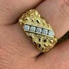 Men's 14k Gold Over REAL Solid 925 Sterling Silver Diamond Nugget Ring Sz 7-13 -Harlem Bling Shop harlembling mens 14k gold over real solid 925 sterling silver diamond nugget ring sz 7 13 48705.1664397801