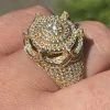 Men's 14k Gold Over Solid 925 Silver King Crown Diamond Pinky RING Iced Hip Hop -Harlem Bling Shop harlembling mens 14k gold over solid 925 silver king crown diamond pinky ring iced hip hop 23216.1664390697