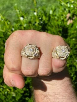 Men's 14k Gold Over Solid 925 Silver King Crown Diamond Pinky RING Iced Hip Hop 16 Men's 14k Gold Over Solid 925 Silver King Crown Diamond Pinky RING Iced Hip Hop -Harlem Bling Shop harlembling mens 14k gold over solid 925 silver king crown diamond pinky ring iced hip hop 23602.1664372015