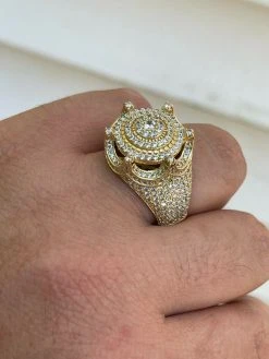 Men's 14k Gold Over Solid 925 Silver King Crown Diamond Pinky RING Iced Hip Hop 24 Men's 14k Gold Over Solid 925 Silver King Crown Diamond Pinky RING Iced Hip Hop -Harlem Bling Shop harlembling mens 14k gold over solid 925 silver king crown diamond pinky ring iced hip hop 25315.1664397510