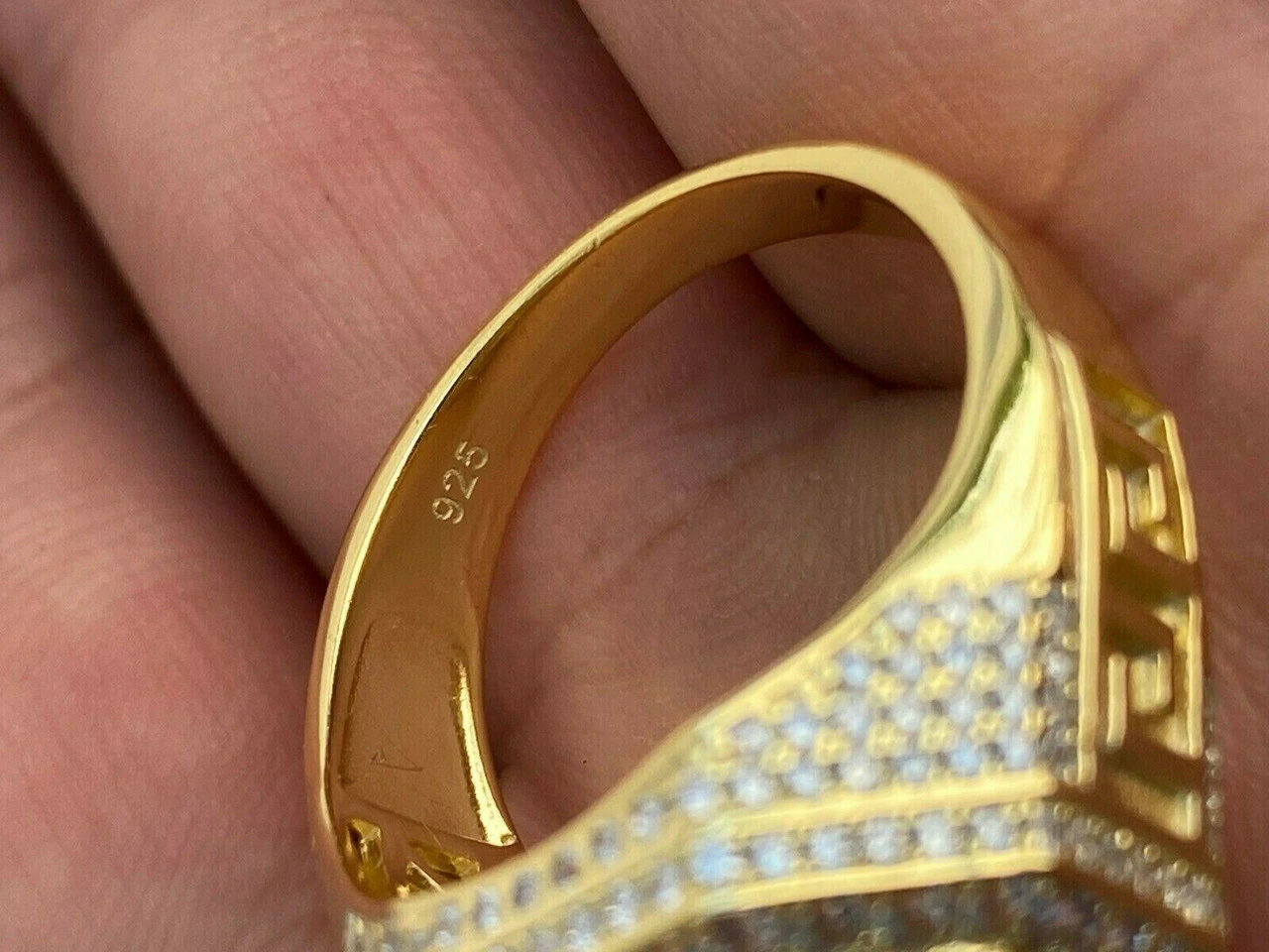 Men's 14k Gold Solid 925 Sterling Silver Big Hip Hop RING Super Iced Large Pinky 9 Men's 14k Gold Solid 925 Sterling Silver Big Hip Hop RING Super Iced Large Pinky - Image 7