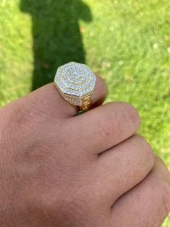 Men's 14k Gold Solid 925 Sterling Silver Big Hip Hop RING Super Iced Large Pinky 16 Men's 14k Gold Solid 925 Sterling Silver Big Hip Hop RING Super Iced Large Pinky -Harlem Bling Shop harlembling mens 14k gold solid 925 sterling silver big hip hop ring super iced large pinky 43606.1664396200