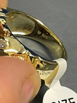 Men's 14k Gold Vermeil 925 Sterling Silver Real Moissanite Nugget Ring Sz 7-13 25 Men's 14k Gold Vermeil 925 Sterling Silver Real Moissanite Nugget Ring Sz 7-13 -Harlem Bling Shop harlembling mens 14k gold vermeil 925 sterling silver real moissanite nugget ring sz 7 13 16140.1664371530