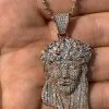 Men's 14k Rose Gold & Solid 925 Silver Jesus Piece Pendant ICY Diamond Bust Down 1 Men's 14k Rose Gold & Solid 925 Silver Jesus Piece Pendant ICY Diamond Bust Down -Harlem Bling Shop harlembling mens 14k rose gold and solid 925 silver jesus piece pendant icy diamond bust down 62102.1664384615