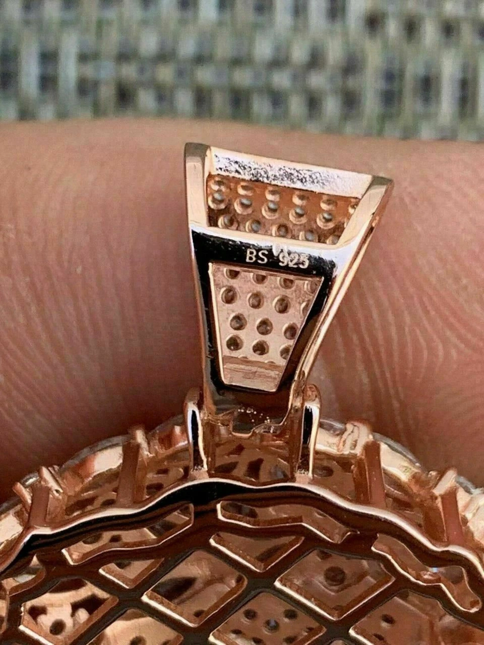 Men's 14k Rose Gold & Solid 925 Silver Jesus Piece Pendant ICY Diamond Bust Down 4 Men's 14k Rose Gold & Solid 925 Silver Jesus Piece Pendant ICY Diamond Bust Down - Image 2