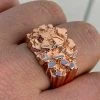 Men's 14k Rose Gold Over REAL Solid 925 Sterling Silver Nugget Ring Sizes 6-13 1 Men's 14k Rose Gold Over REAL Solid 925 Sterling Silver Nugget Ring Sizes 6-13 -Harlem Bling Shop harlembling mens 14k rose gold over real solid 925 sterling silver nugget ring sizes 6 13 08249.1664386663