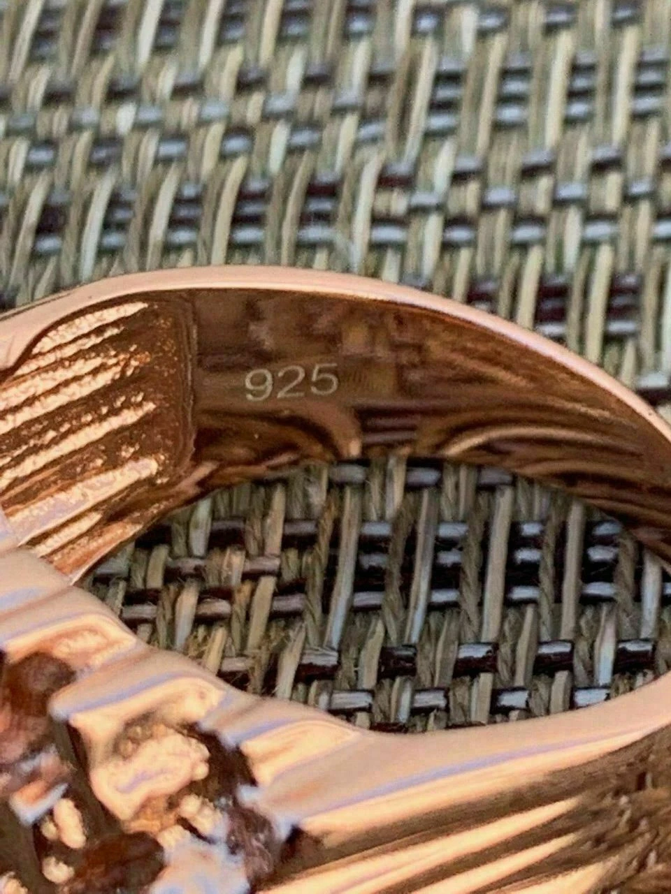 Men's 14k Rose Gold Over REAL Solid 925 Sterling Silver Nugget Ring Sizes 6-13 9 Men's 14k Rose Gold Over REAL Solid 925 Sterling Silver Nugget Ring Sizes 6-13 - Image 7