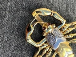Men's 14k Yellow Gold Over 925 Silver Large 1.5x2" Scorpion Pendant SCORPIO ICY -Harlem Bling Shop harlembling mens 14k yellow gold over 925 silver large 1.5x2 scorpion pendant scorpio icy 01190.1664396130