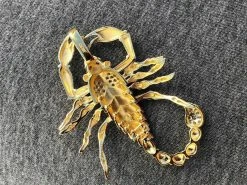 Men's 14k Yellow Gold Over 925 Silver Large 1.5x2" Scorpion Pendant SCORPIO ICY -Harlem Bling Shop harlembling mens 14k yellow gold over 925 silver large 1.5x2 scorpion pendant scorpio icy 25159.1664371768