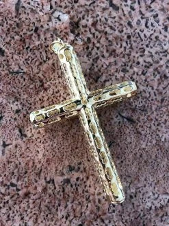 Men's 14k Yellow Gold Over 925 Silver Large 2x3" Cross W. Jesus Pendant Chain 15 Men's 14k Yellow Gold Over 925 Silver Large 2x3" Cross W. Jesus Pendant Chain -Harlem Bling Shop harlembling mens 14k yellow gold over 925 silver large 2x3 cross w jesus pendant chain 77304.1664377852