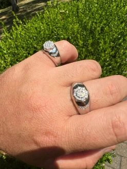 Mens 925 Silver Hip Hop Iced Moissanite Pinky Cluster Ring Passes Diamond Test 17 Mens 925 Silver Hip Hop Iced Moissanite Pinky Cluster Ring Passes Diamond Test -Harlem Bling Shop harlembling mens 925 silver hip hop iced moissanite pinky cluster ring passes diamond test 36606.1664300917