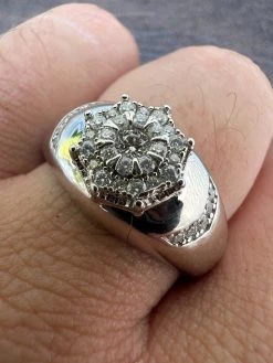 Mens 925 Silver Hip Hop Iced Moissanite Pinky Cluster Ring Passes Diamond Test 24 Mens 925 Silver Hip Hop Iced Moissanite Pinky Cluster Ring Passes Diamond Test -Harlem Bling Shop harlembling mens 925 silver hip hop iced moissanite pinky cluster ring passes diamond test 51622.1664300476