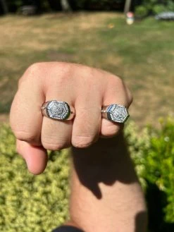 Mens 925 Silver Hip Hop Iced Moissanite Pinky Ring REAL Stone Pass Diamond Test 20 Mens 925 Silver Hip Hop Iced Moissanite Pinky Ring REAL Stone Pass Diamond Test -Harlem Bling Shop harlembling mens 925 silver hip hop iced moissanite pinky ring real stone pass diamond test 70371.1664301593