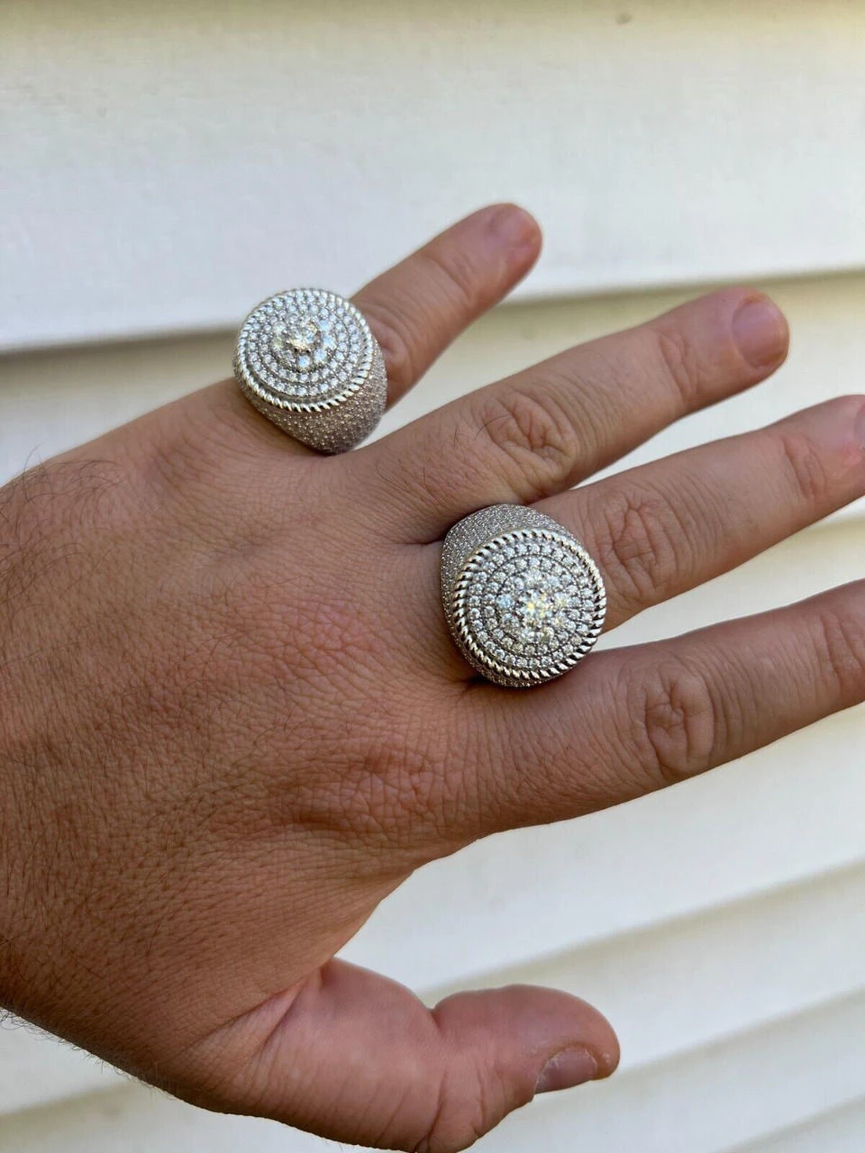 Men's 925 Silver Iced MOISSANITE RING Pass Diamond Test Pinky Hip Hop BIG 4.5ct 11 Men's 925 Silver Iced MOISSANITE RING Pass Diamond Test Pinky Hip Hop BIG 4.5ct - Image 9