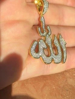 Mens Allah Islam Pendant 1ct Diamond 14K Gold Over Solid 925 Silver REAL ICY 15 Mens Allah Islam Pendant 1ct Diamond 14K Gold Over Solid 925 Silver REAL ICY -Harlem Bling Shop harlembling mens allah islam pendant 1ct diamond 14k gold over solid 925 silver real icy 57257.1664376833