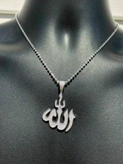 Mens Allah Islam Pendant 1ct Man Made Diamond Solid Sterling Silver 925 Diamond 10 Mens Allah Islam Pendant 1ct Man Made Diamond Solid Sterling Silver 925 Diamond -Harlem Bling Shop harlembling mens allah islam pendant 1ct man made diamond solid sterling silver 925 diamond 57831.1664378467