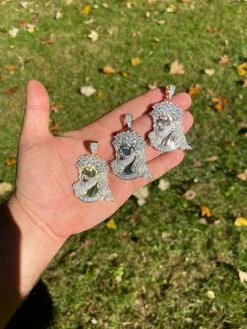 Men's Big 925 Silver Yellow Rose Gold Jesus Piece Iced Necklace Baguette Diamond 19 Men's Big 925 Silver Yellow Rose Gold Jesus Piece Iced Necklace Baguette Diamond -Harlem Bling Shop harlembling mens big 925 silver yellow rose gold jesus piece iced necklace baguette diamond 19439.1664394920