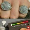 Mens Big Solid 925 Silver Hip Hop RING Iced Real Moissanite Pass Diamond Tester