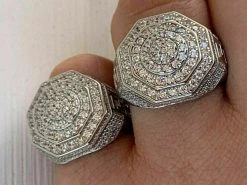 Mens Big Solid 925 Silver Hip Hop RING Iced Real Moissanite Pass Diamond Tester 17 Mens Big Solid 925 Silver Hip Hop RING Iced Real Moissanite Pass Diamond Tester -Harlem Bling Shop harlembling mens big solid 925 silver hip hop ring iced real moissanite pass diamond tester 74443.1664372269