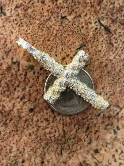 Men's Braided Rope Cross 1ct CZ W. Chain 1x2" Pendant 14k Gold Solid 925 Silver 25 Men's Braided Rope Cross 1ct CZ W. Chain 1x2" Pendant 14k Gold Solid 925 Silver -Harlem Bling Shop harlembling mens braided rope cross 1ct cz w chain 1x2 pendant 14k gold solid 925 silver 95749.1664387466