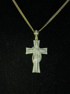 Mens Cross Crucifix Pendant Diamonds 14K Gold Over Real 925 Silver ICY PIECE 10 Mens Cross Crucifix Pendant Diamonds 14K Gold Over Real 925 Silver ICY PIECE -Harlem Bling Shop harlembling mens cross crucifix pendant diamonds 14k gold over real 925 silver icy piece 02033.1664382599