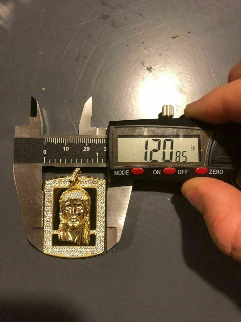 Mens Dog Tag Jesus Piece 1ct Simulated Diamond 14k Gold Over 925 Sterling Silver 10 Mens Dog Tag Jesus Piece 1ct Simulated Diamond 14k Gold Over 925 Sterling Silver - Image 8