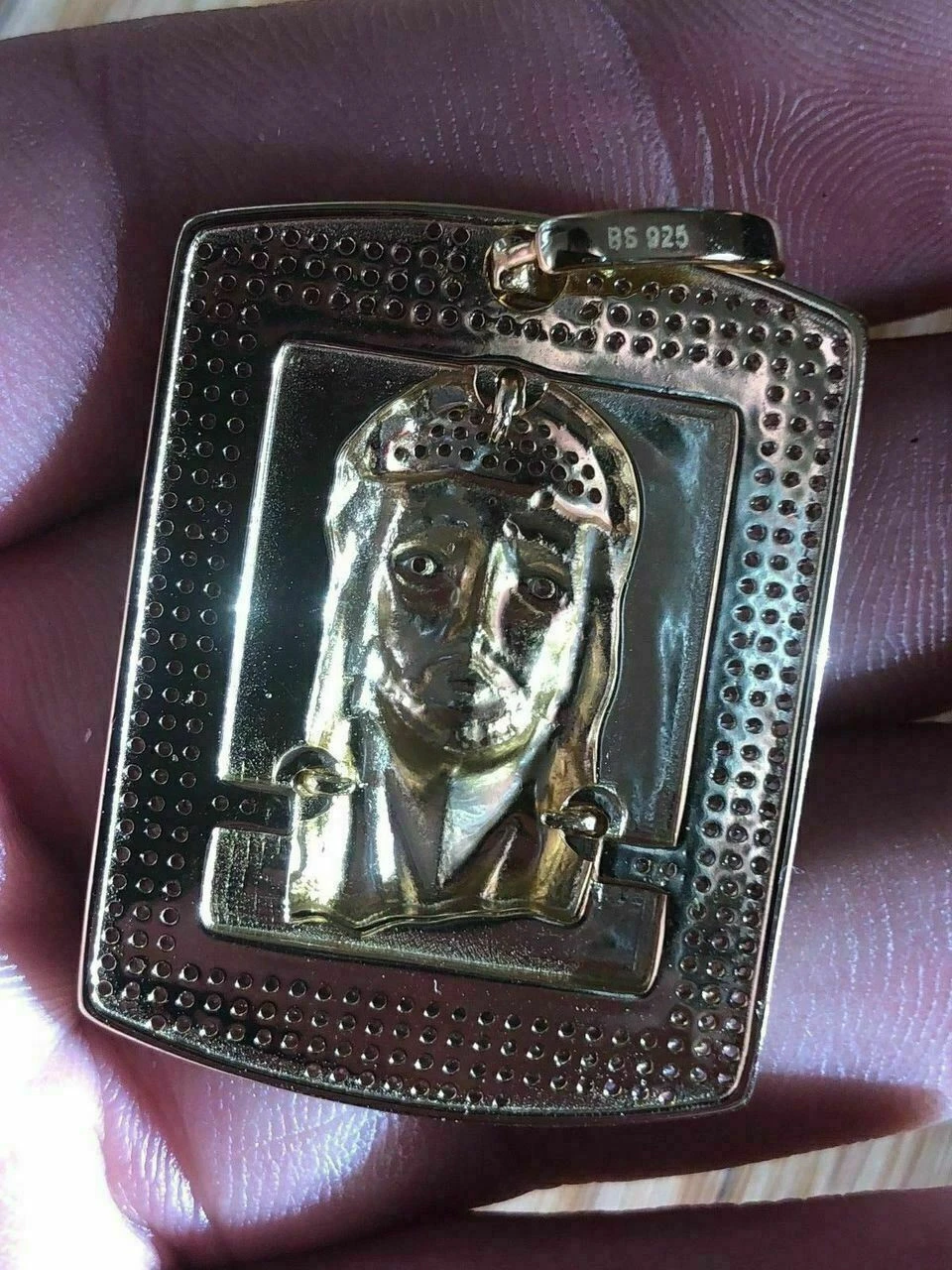 Mens Dog Tag Jesus Piece 1ct Simulated Diamond 14k Gold Over 925 Sterling Silver 7 Mens Dog Tag Jesus Piece 1ct Simulated Diamond 14k Gold Over 925 Sterling Silver - Image 5