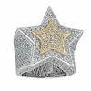 Men's Hip Hop 3D STAR Solid 14k Gold & 925 Silver Diamond Pinky RING Real Icy! 2 Men's Hip Hop 3D STAR Solid 14k Gold & 925 Silver Diamond Pinky RING Real Icy! -Harlem Bling Shop harlembling mens hip hop 3d star solid 14k gold and 925 silver diamond pinky ring real icy 99687.1664376079