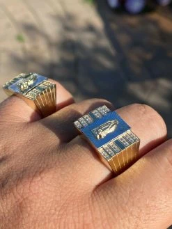 Mens Hip Hop Real 14k Yellow Gold Over Solid 925 Silver Virgin Mary Ring Iced -Harlem Bling Shop harlembling mens hip hop real 14k yellow gold over solid 925 silver virgin mary ring iced 06474.1664380079