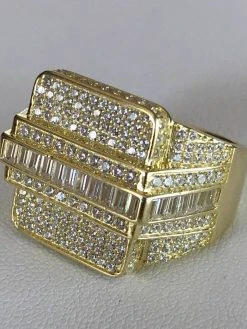 Men's Hip Hop REAL ICY Solid 925 Silver 5ct Baguette CZ Pinky RING 14k Gold 23 Men's Hip Hop REAL ICY Solid 925 Silver 5ct Baguette CZ Pinky RING 14k Gold -Harlem Bling Shop harlembling mens hip hop real icy solid 925 silver 5ct baguette cz pinky ring 14k gold 19701.1664395688