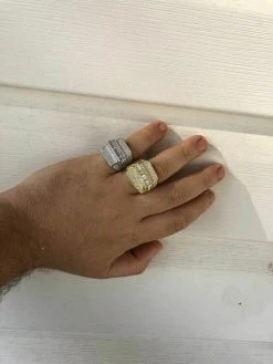 Men's Hip Hop REAL ICY Solid 925 Silver 5ct Baguette CZ Pinky RING 14k Gold 21 Men's Hip Hop REAL ICY Solid 925 Silver 5ct Baguette CZ Pinky RING 14k Gold -Harlem Bling Shop harlembling mens hip hop real icy solid 925 silver 5ct baguette cz pinky ring 14k gold 45293.1664391538
