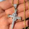 Mens HIP HOP Solid 925 Silver Super Iced Diamond Nail Cross 2" Pendant 14k Gold 1 Mens HIP HOP Solid 925 Silver Super Iced Diamond Nail Cross 2" Pendant 14k Gold -Harlem Bling Shop harlembling mens hip hop solid 925 silver super iced diamond nail cross 2 pendant 14k gold 43290.1664372039